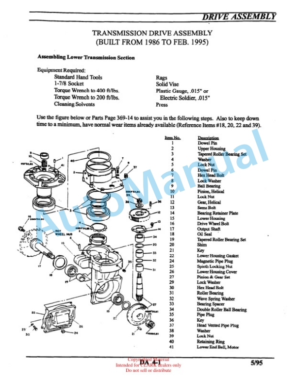 Clark NOS 15 Service Manual SM-613 4 Clark NOS 15 Service Manual SM-613 - Image 4