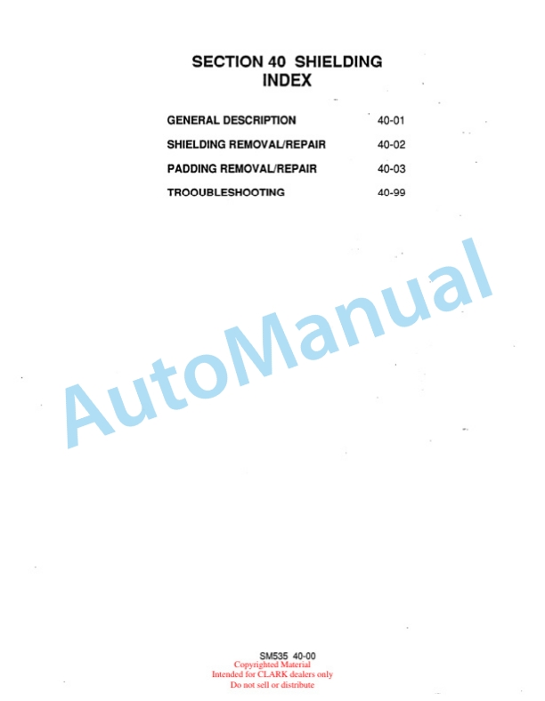 Clark NP 15, 20, 12D Service Manual SM-535 3 Clark NP 15, 20, 12D Service Manual SM-535 - Image 3
