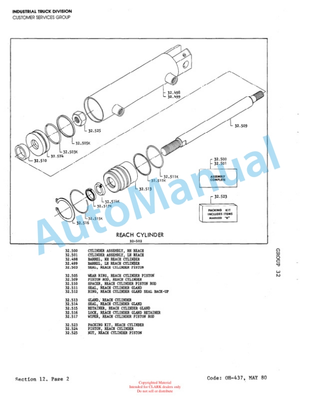 Clark NP 300, NS 300 Overhaul Manual OH-437 3 Clark NP 300, NS 300 Overhaul Manual OH-437-3