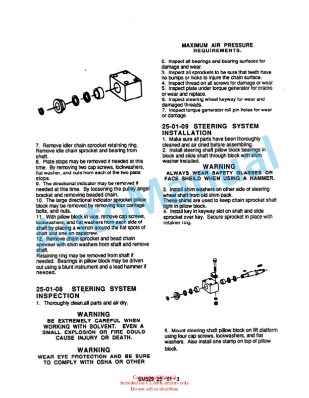 Clark OP 15 Service Manual SM-566 3 Clark OP 15 Service Manual SM-566 - Image 3
