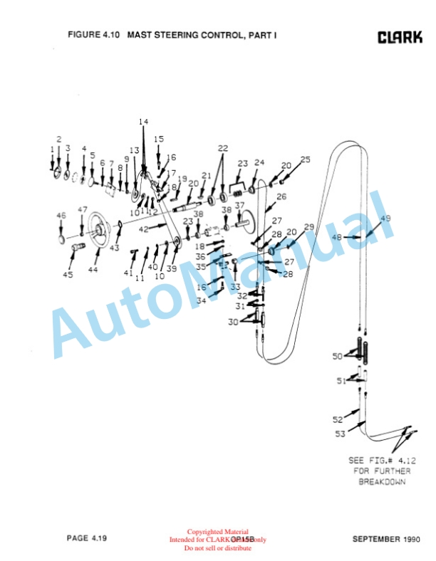 Clark OP15B Parts Manual OP15B-1 5 Clark OP15B Parts Manual OP15B-1-5