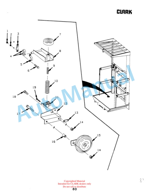Clark OP15B Parts Manual OP15B-2 3 Clark OP15B Parts Manual OP15B-2-3