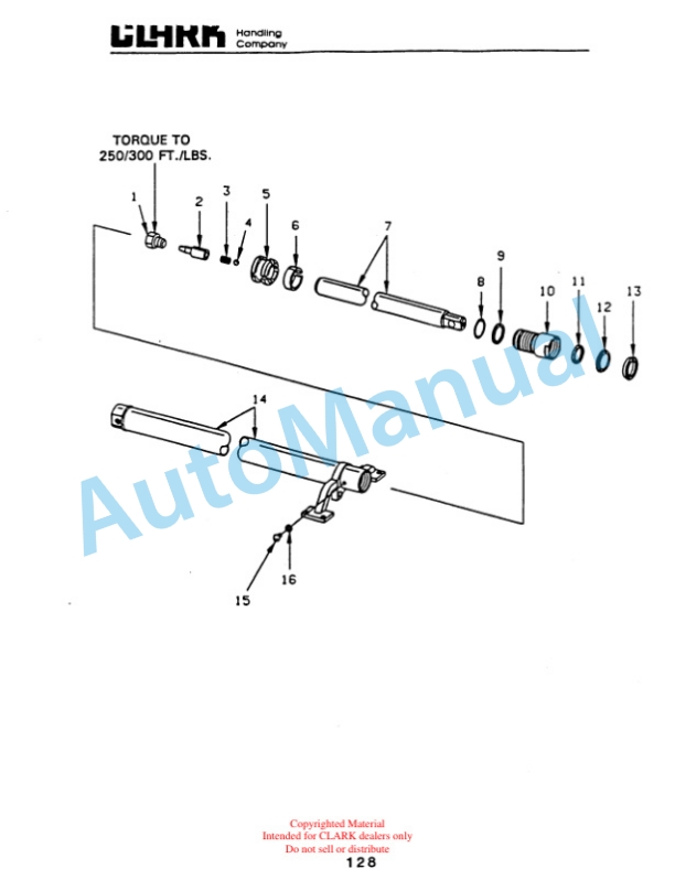 Clark OP15B Parts Manual OP15B-5 4 Clark OP15B Parts Manual OP15B-5-4