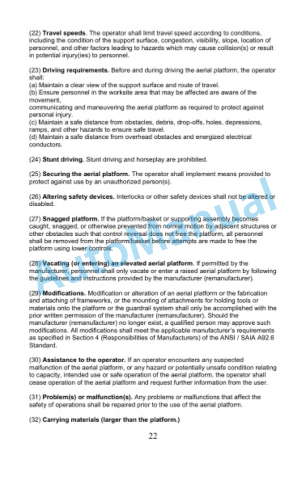 Clark OSQ 126-192 Manual of Responsibilities OM-1202 5 Clark OSQ 126-192 Manual of Responsibilities OM-1202-5