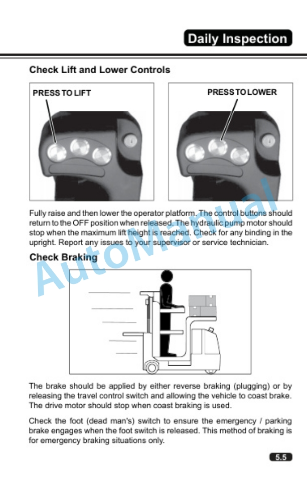 Clark OSQ 126-192 Operator Manual OM-1201 3 Clark OSQ 126-192 Operator Manual OM-1201-3