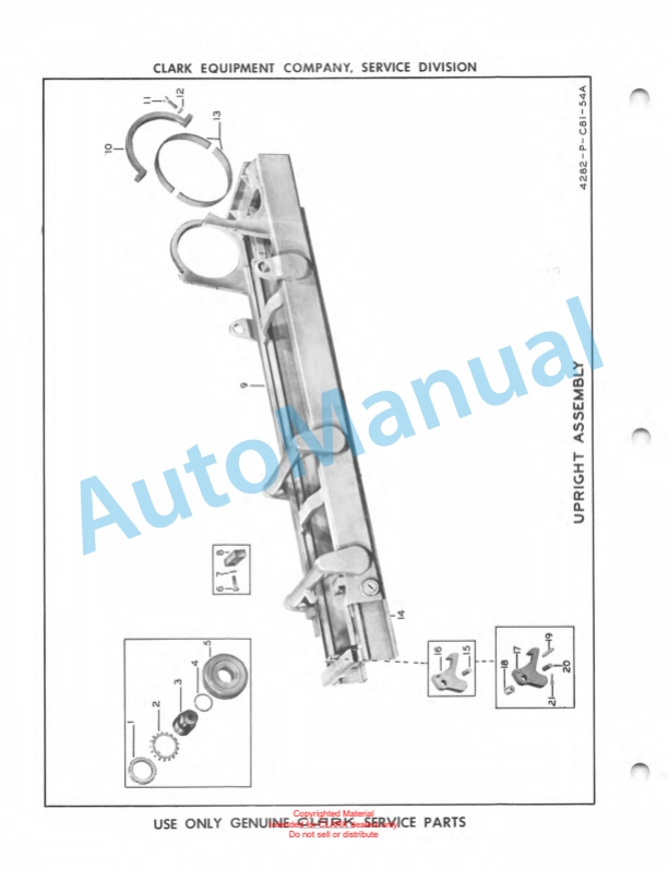 Clark Powrworker Articulating Hi-Lift Pallet Maintenance Manual and Parts Book X106A 526 4 Clark Powrworker Articulating Hi-Lift Pallet Maintenance Manual and Parts Book X106A 526-4