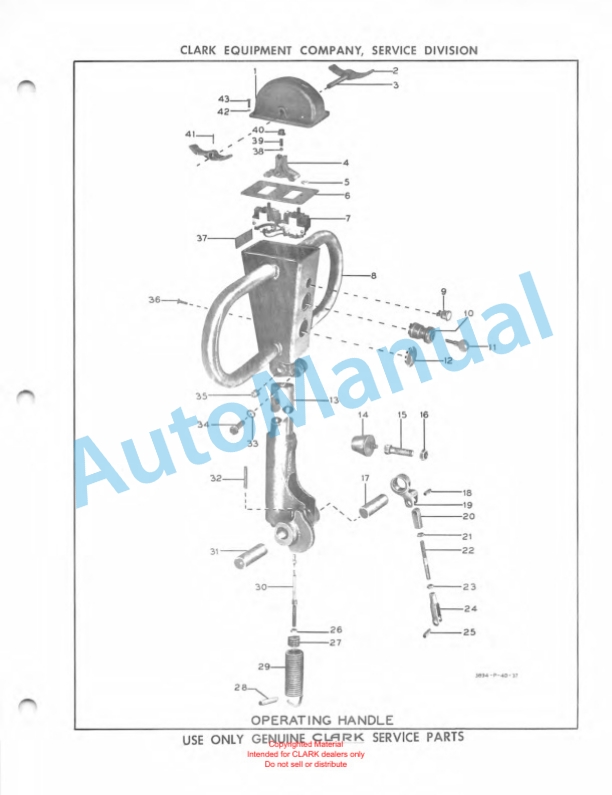 Clark Powrworker Tractor Maintenance Manual and Parts Book X105A 349 2 Clark Powrworker Tractor Maintenance Manual and Parts Book X105A 349-2