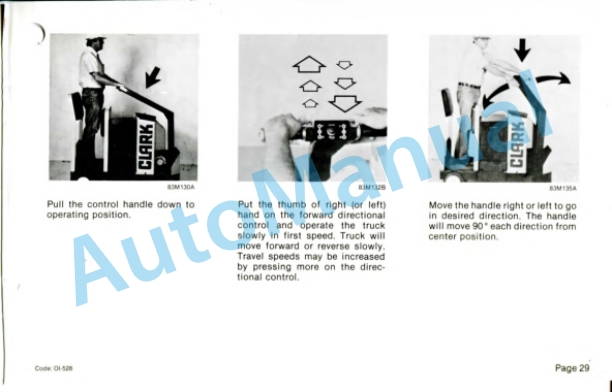 Clark PT 5, PT 7 Operator Instruction Manual OI-528 4 Clark PT 5, PT 7 Operator Instruction Manual OI-528-4