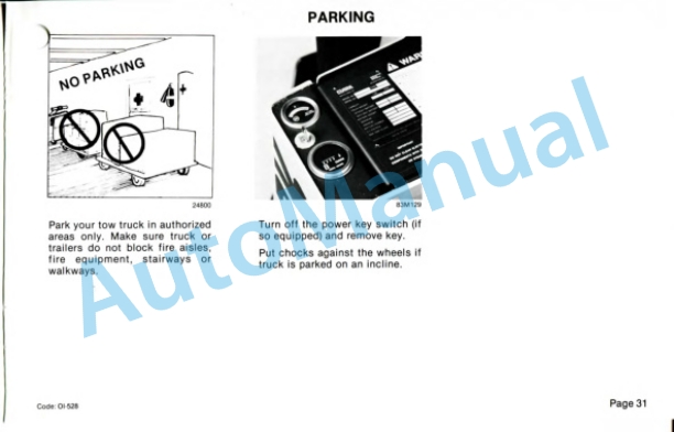 Clark PT 5, PT 7 Operator Instruction Manual OI-528 5 Clark PT 5, PT 7 Operator Instruction Manual OI-528-5