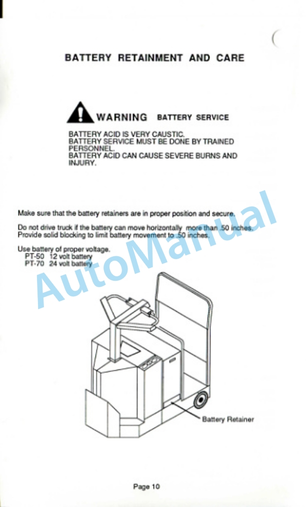 Clark PTT 5, PTT 7 Operator Manual OM-545 4 Clark PTT 5, PTT 7 Operator Manual OM-545-4