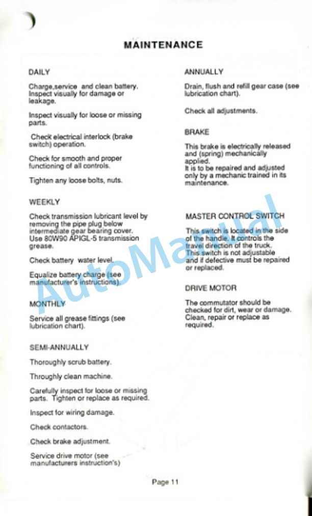 Clark PTT 5, PTT 7 Operator Manual OM-545 5 Clark PTT 5, PTT 7 Operator Manual OM-545-5