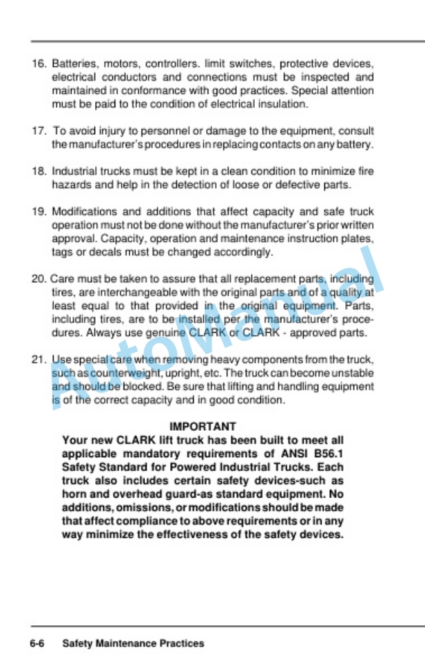 Clark PWD, HWD 30-40SE Operator Manual OM-643 5 Clark PWD, HWD 30-40SE Operator Manual OM-643-5