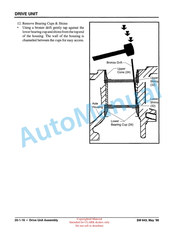Clark PWD, HWD 30-40SE Service Manual SM-643 3 Clark PWD, HWD 30-40SE Service Manual SM-643 - Image 3