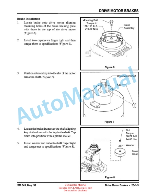 Clark PWD, HWD 30-40SE Service Manual SM-643 5 Clark PWD, HWD 30-40SE Service Manual SM-643 - Image 5