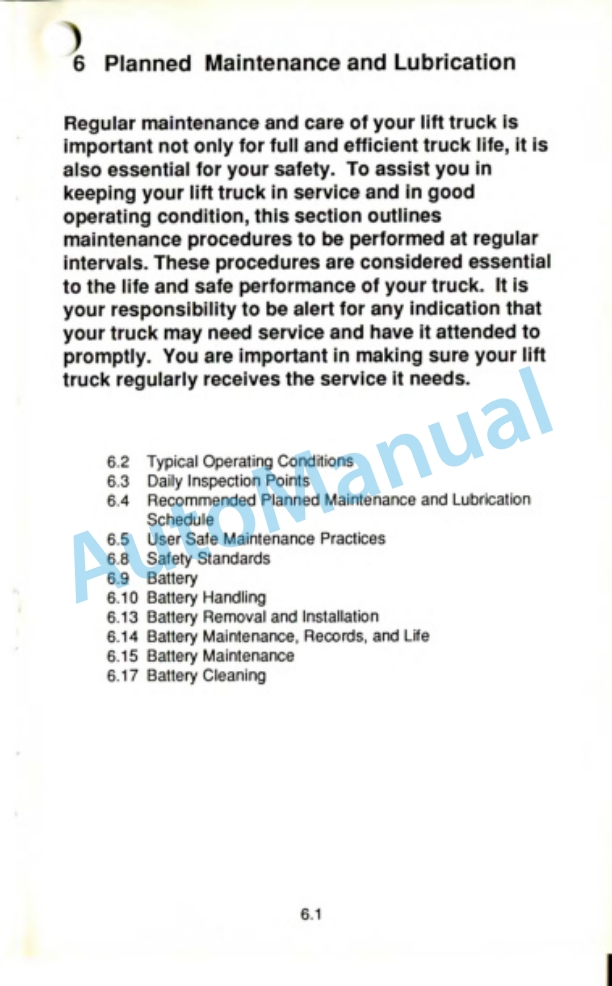 Clark PWD25, 30, 36, HWD25, 30, 36, P-HWD25, 30 Operator Manual OM-568 4 Clark PWD25, 30, 36, HWD25, 30, 36, P-HWD25, 30 Operator Manual OM-568-4