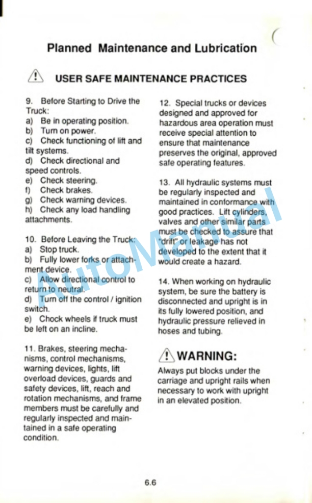 Clark PWD25, 30, 36, HWD25, 30, 36, P-HWD25, 30 Operator Manual OM-568 5 Clark PWD25, 30, 36, HWD25, 30, 36, P-HWD25, 30 Operator Manual OM-568-5