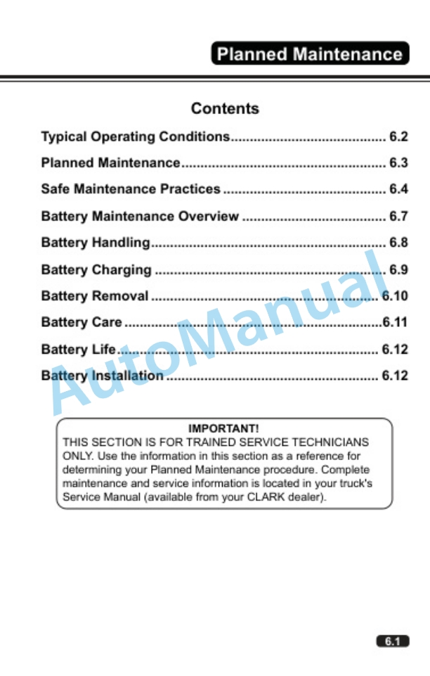Clark PWXE 30-40, HWXE 30-40 Operator Manual OM-748 4 Clark PWXE 30-40, HWXE 30-40 Operator Manual OM-748-4