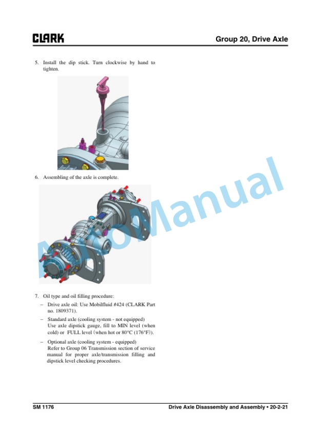 Clark S 20-35 L, S 20-35 G, S 20-32C L, S 20-32C G Service Manual SM-1176 3 Clark S 20-35 L, S 20-35 G, S 20-32C L, S 20-32C G Service Manual SM-1176 - Image 3