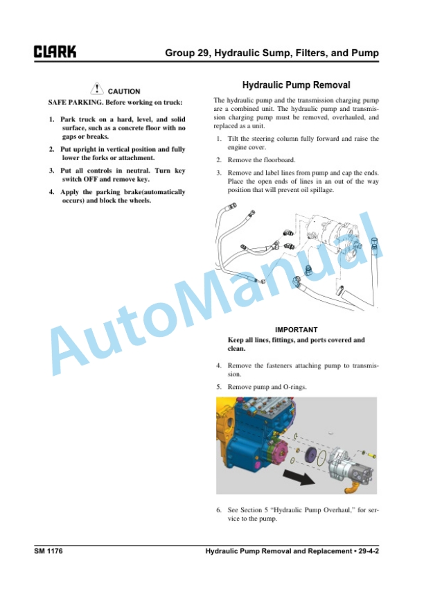 Clark S 20-35 L, S 20-35 G, S 20-32C L, S 20-32C G Service Manual SM-1176 5 Clark S 20-35 L, S 20-35 G, S 20-32C L, S 20-32C G Service Manual SM-1176 - Image 5