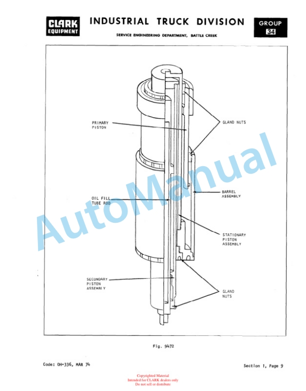 Clark S 20, S 30, S 40, SP 20, SP 25, SP 30 Overhaul Manual OH-321 3 Clark S 20, S 30, S 40, SP 20, SP 25, SP 30 Overhaul Manual OH-321-3