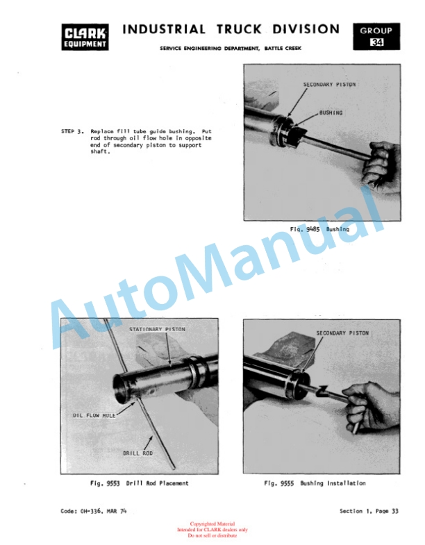 Clark S 20, S 30, S 40, SP 20, SP 25, SP 30 Overhaul Manual OH-321 5 Clark S 20, S 30, S 40, SP 20, SP 25, SP 30 Overhaul Manual OH-321-5