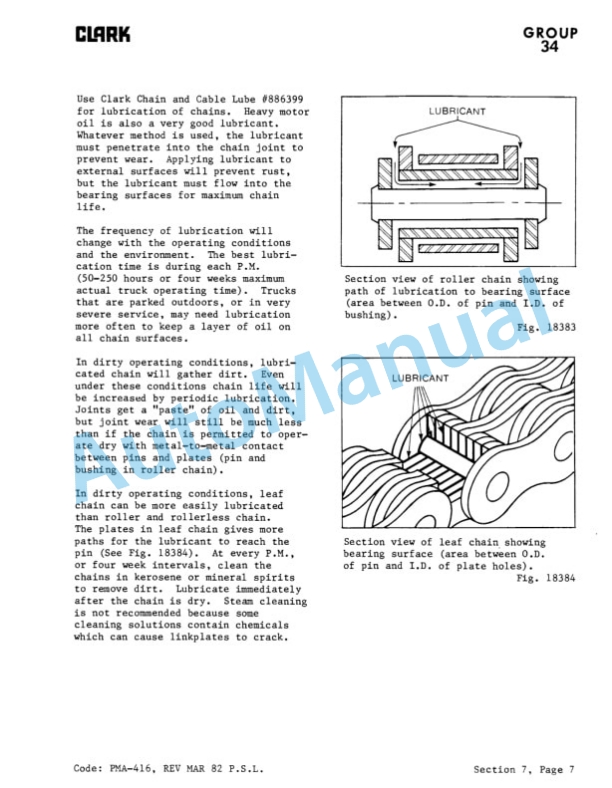 Clark S 20, S 30, S 40, SP 20, SP 25, SP 30 Planned Maintenance and Adjustment Procedures Manual PMA-321 5 Clark S 20, S 30, S 40, SP 20, SP 25, SP 30 Planned Maintenance and Adjustment Procedures Manual PMA-321-5