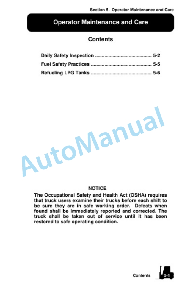 Clark S 40, 45, 50, 55, 60 D, S 40, 45, 50, 55, 60 L Operator Manual OM-1185 3 Clark S 40, 45, 50, 55, 60 D, S 40, 45, 50, 55, 60 L Operator Manual OM-1185-3