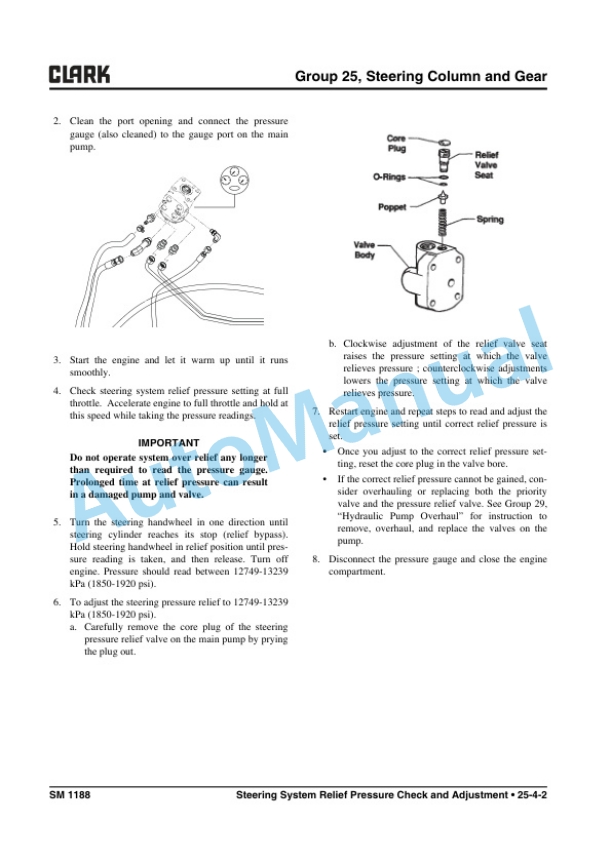 Clark S 40s D, S 40 D, S 45s D, S 45 D, S 50s D, S 50 D, S 55 D, S 60 D Service Manual SM-1188 3 Clark S 40s D, S 40 D, S 45s D, S 45 D, S 50s D, S 50 D, S 55 D, S 60 D Service Manual SM-1188 - Image 3