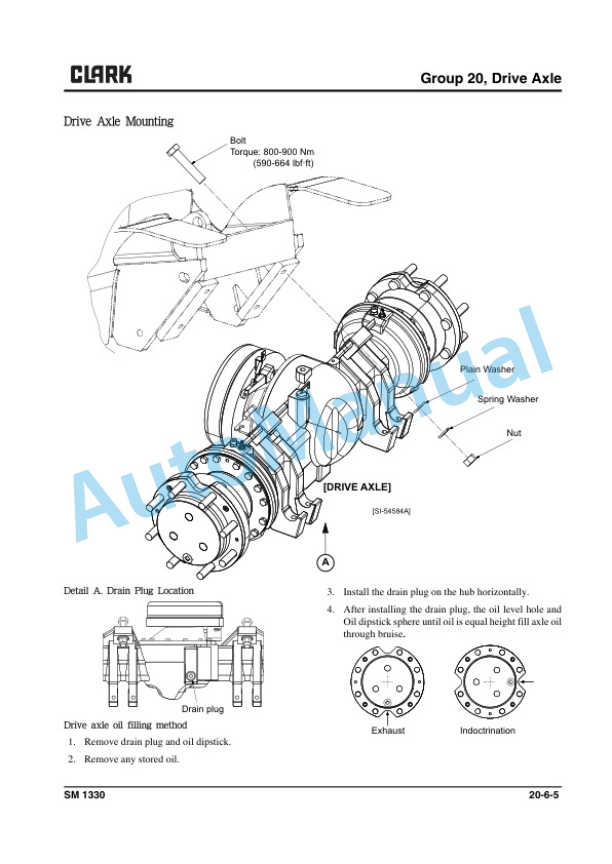 Clark S 40s D, S 40 D, S 45s D, S 45 D, S 50s D, S 50 D, S 55 D, S 60 D Service Manual SM-1330 3 Clark S 40s D, S 40 D, S 45s D, S 45 D, S 50s D, S 50 D, S 55 D, S 60 D Service Manual SM-1330 - Image 3
