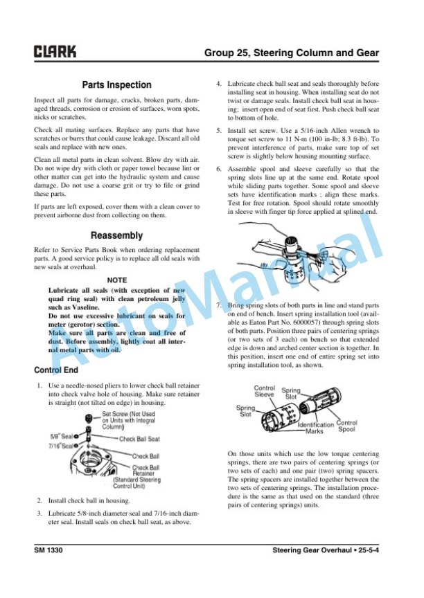 Clark S 40s D, S 40 D, S 45s D, S 45 D, S 50s D, S 50 D, S 55 D, S 60 D Service Manual SM-1330 4 Clark S 40s D, S 40 D, S 45s D, S 45 D, S 50s D, S 50 D, S 55 D, S 60 D Service Manual SM-1330 - Image 4