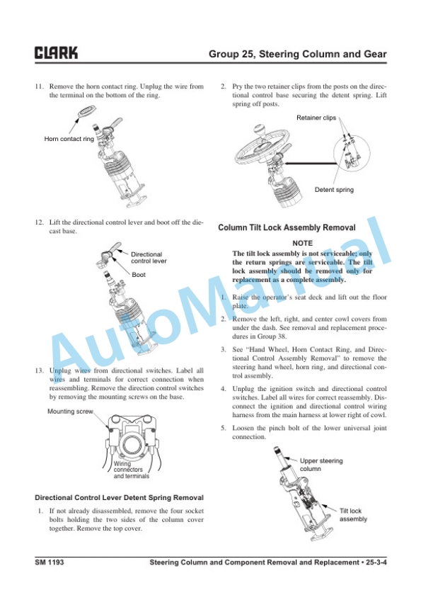 Clark S 40s L, S 40 L, S 45s L, S 45 L, S 50s L, S 50 L, S 55 L, S 60 L Service Manual SM-1193 4 Clark S 40s L, S 40 L, S 45s L, S 45 L, S 50s L, S 50 L, S 55 L, S 60 L Service Manual SM-1193 - Image 4
