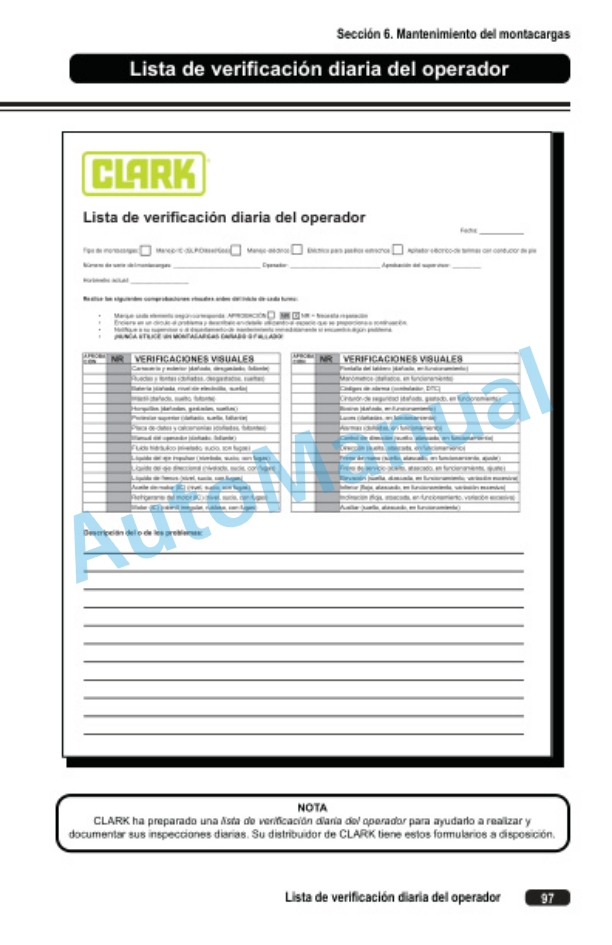 Clark SE 15, 17, 20, 25T Operator Manual OM-1209 5 Clark SE 15, 17, 20, 25T Operator Manual OM-1209-5