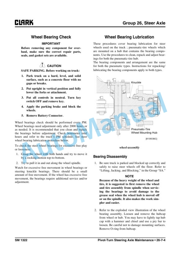 Clark SE 20, SE 25, SE 30s, SE 30, SE 35 Service Manual SM-1322 4 Clark SE 20, SE 25, SE 30s, SE 30, SE 35 Service Manual SM-1322 - Image 4