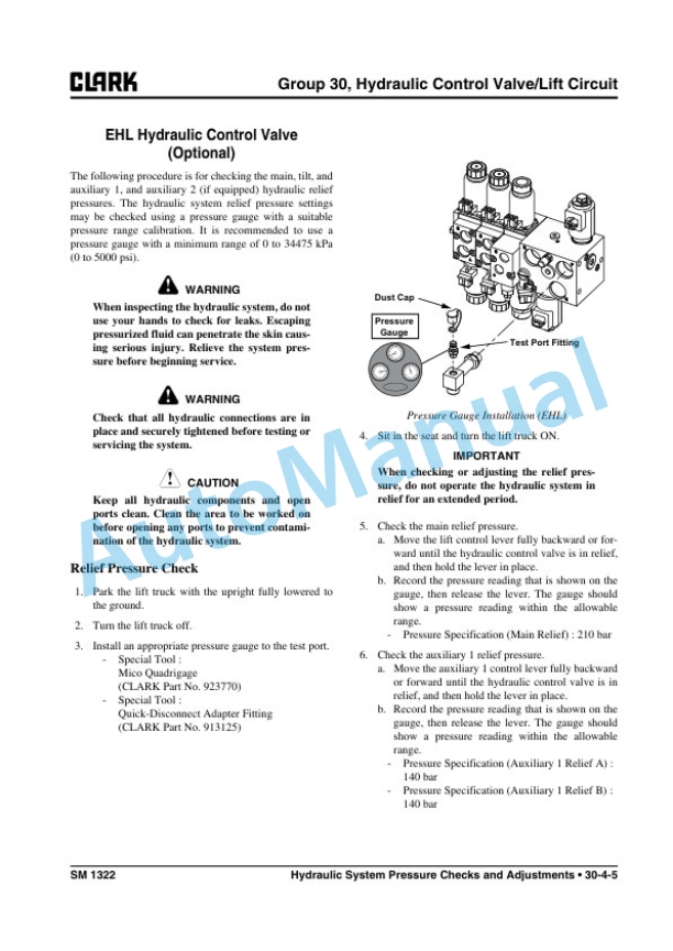 Clark SE 20, SE 25, SE 30s, SE 30, SE 35 Service Manual SM-1322 5 Clark SE 20, SE 25, SE 30s, SE 30, SE 35 Service Manual SM-1322 - Image 5