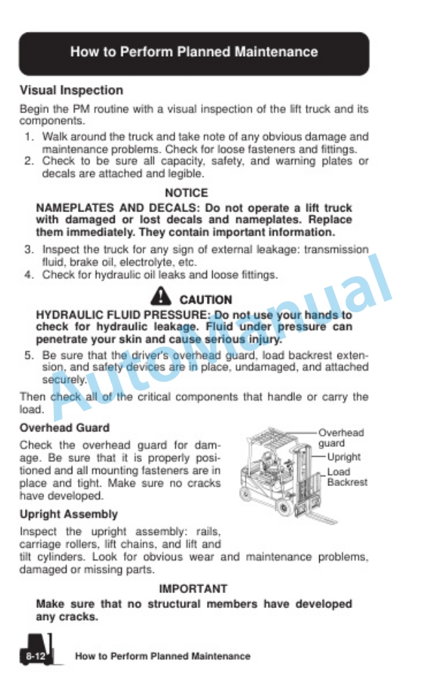 Clark SE 25, 30s, 30, 35 Operator Manual OM-1325 5 Clark SE 25, 30s, 30, 35 Operator Manual OM-1325 - Image 5