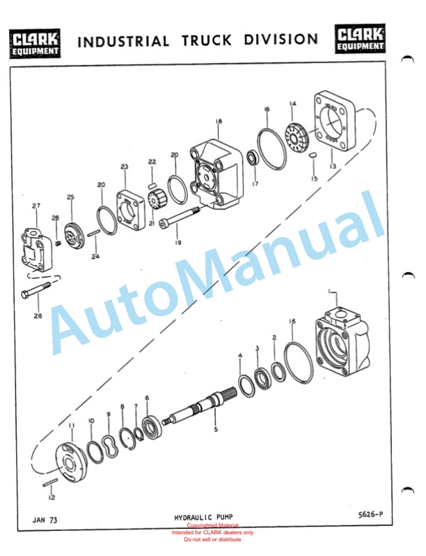 Clark Series 120 Straddle Carrier Parts Book 120A1 5 Clark Series 120 Straddle Carrier Parts Book 120A1-5