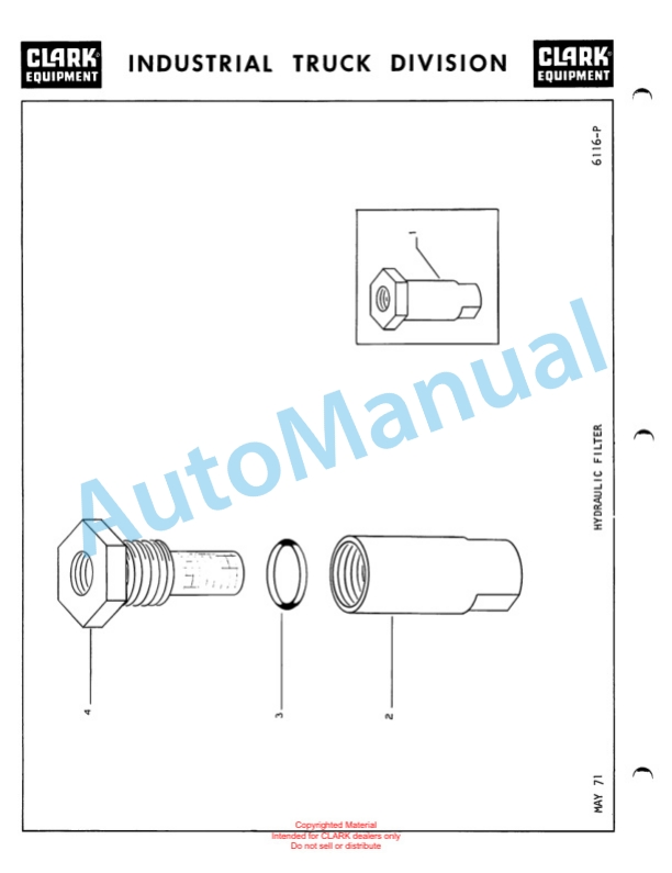 Clark Series 512 Van Carrier Parts Book X141C 5 Clark Series 512 Van Carrier Parts Book X141C-5