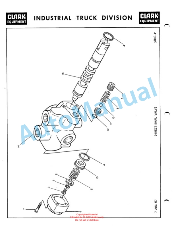Clark Series 512 Van Carrier Parts Book X141D 4 Clark Series 512 Van Carrier Parts Book X141D-4
