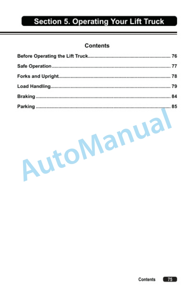 Clark SES15-25 Operator Manual OM-1212 3 Clark SES15-25 Operator Manual OM-1212 - Image 3