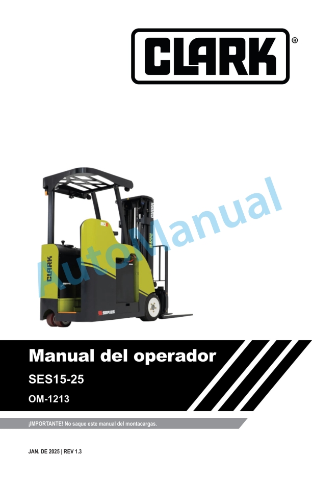 Clark SES15-25 Operator Manual OM-1213