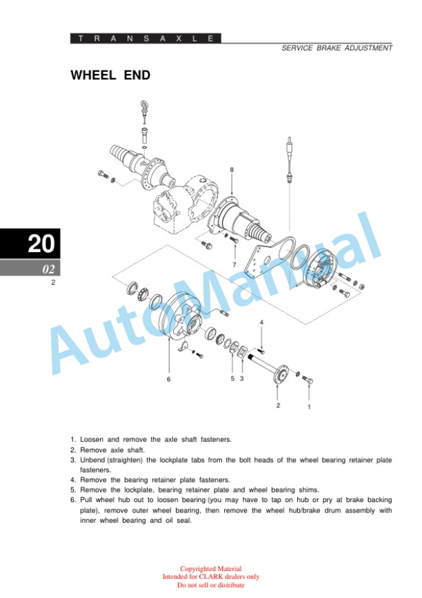 Clark SF20-30D, L, G, CMP20-30D, L, G Service Manual SM-688 4 Clark SF20-30D, L, G, CMP20-30D, L, G Service Manual SM-688 - Image 4