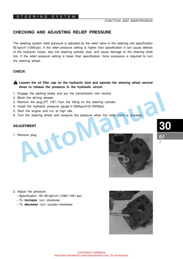 Clark SF20-30D, L, G, CMP20-30D, L, G Service Manual SM-711 5 Clark SF20-30D, L, G, CMP20-30D, L, G Service Manual SM-711 - Image 5