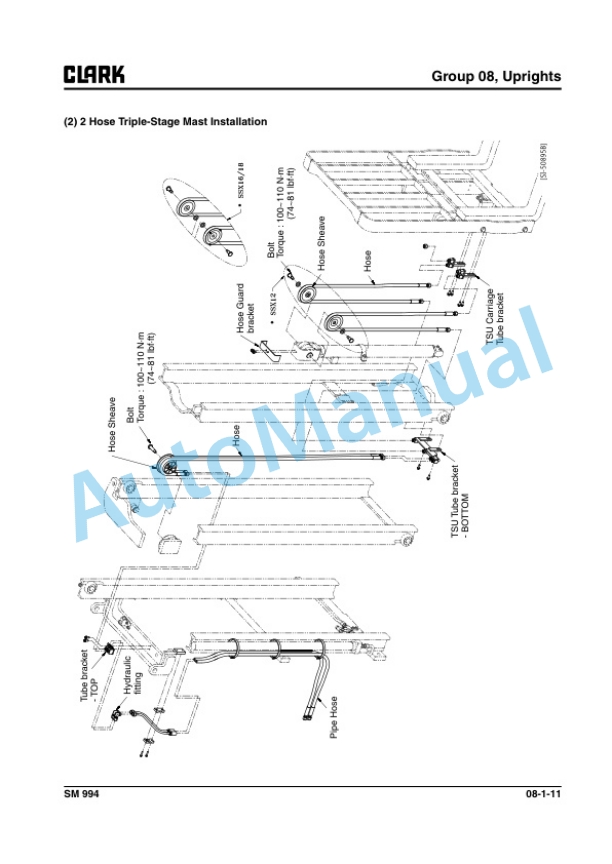 Clark SSX 12, SSX 16, SSX 18 Service Manual SM-994 5 Clark SSX 12, SSX 16, SSX 18 Service Manual SM-994 - Image 5