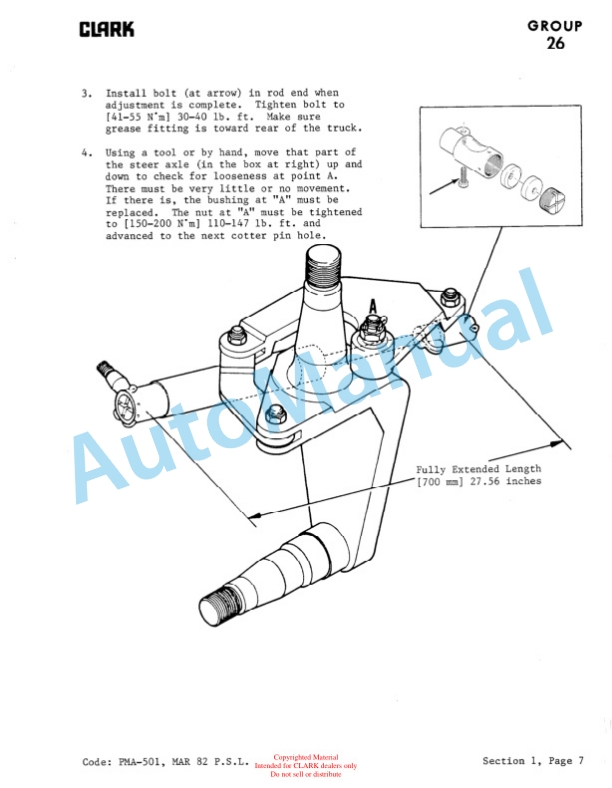 Clark TM 10, 12, 15S with G.E Control Planned Maintenance and Adjustment Procedures Manual PMA-501 3 Clark TM 10, 12, 15S with G.E Control Planned Maintenance and Adjustment Procedures Manual PMA-501-3