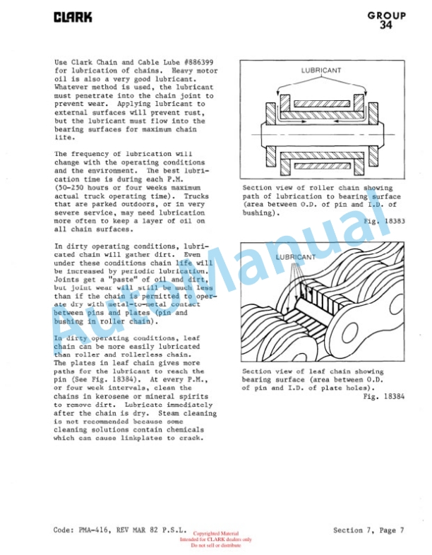 Clark TM 10, 12, 15S with G.E Control Planned Maintenance and Adjustment Procedures Manual PMA-501 5 Clark TM 10, 12, 15S with G.E Control Planned Maintenance and Adjustment Procedures Manual PMA-501-5