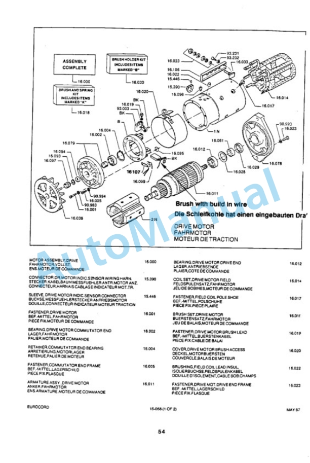 Clark TM 10-16, EM 10-15S Troubleshooting Electrical Equipment SM-5137 3 Clark TM 10-16, EM 10-15S Troubleshooting Electrical Equipment SM-5137-3