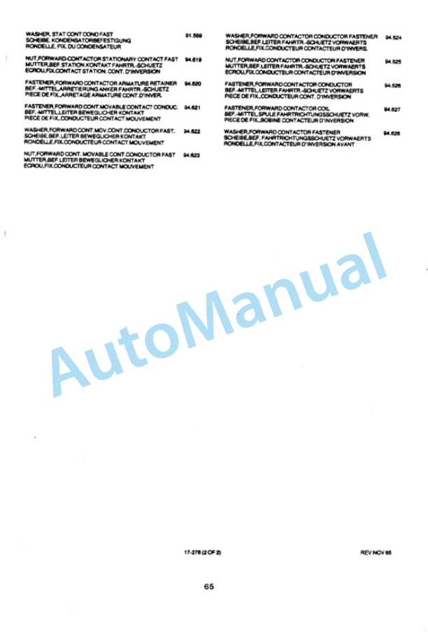 Clark TM 10-16, EM 10-15S Troubleshooting Electrical Equipment SM-5137 5 Clark TM 10-16, EM 10-15S Troubleshooting Electrical Equipment SM-5137-5