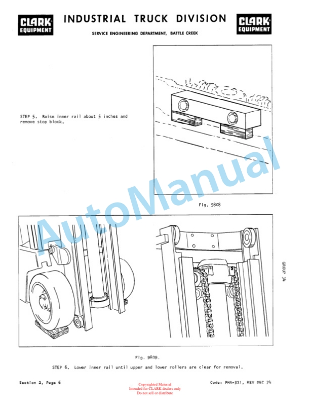 Clark TM 10S, TM 12S, TM 15S Overhaul Instructions OH-500 4 Clark TM 10S, TM 12S, TM 15S Overhaul Instructions OH-500-4