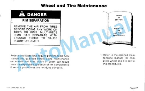 Clark TM 145 10-15S, TM 127 10-15S Operator Instruction Manual OI-500 5 Clark TM 145 10-15S, TM 127 10-15S Operator Instruction Manual OI-500-5