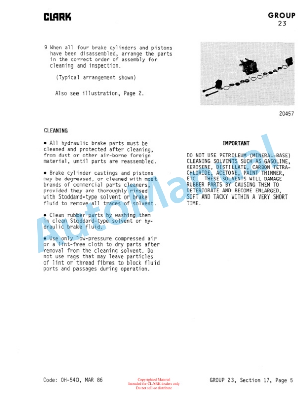 Clark TM 247 Overhaul Manual OH-540 2 Clark TM 247 Overhaul Manual OH-540-2